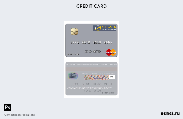 скачать цифровой шаблон карты Mastercard Спитамен Банк Таджикистан